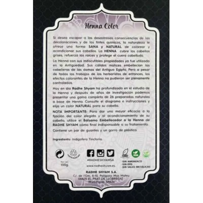 Radhe Henna Polvo Indigo