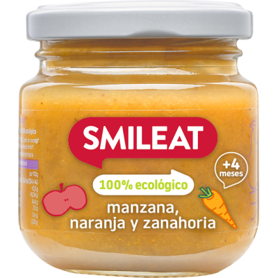 Smileat Tarro Manz/Naranj/Zanah 130Gr